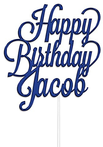 KreateSquare Personalised Cake Topper, Custom Name Party Cake Decoration