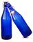 KWARE Botellas de vidrio de estilo vintage de 1 litro, ideales para uso doméstico o comercial, llenar con agua, vino, licor, aceite, cerveza, licor o cordiales (azul)