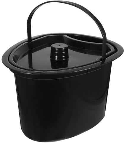 ULTECHNOVO Urinoir avec couvercle pour homme et femme Noir 5 l