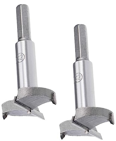 MACHSWON 2PCS Forstner Bohrer Wolframkarbid Holz Lochsäge Öffner Bohrer 42mm Holzbearbeitung Bohren Bit Cutter
