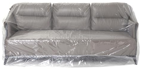 Aoblok Coperture per mobili in plastica per sedie mobili, impermeabili, resistenti alla polvere, trasparenti, per poltrone o recliner, extra large 244 x 107 x 158 cm (divano)