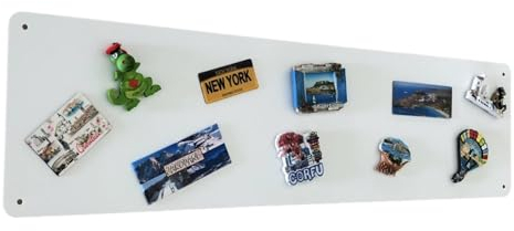 STALFORM Metal Tableau Magnétique Mural Blanc 80x22 cm, Plaque Aimanté, Acier Inoxydable, Cuisine, Bureau, Chambre D'enfant, pour Lettres Magnétiques, Chiffres, Notes, Photos