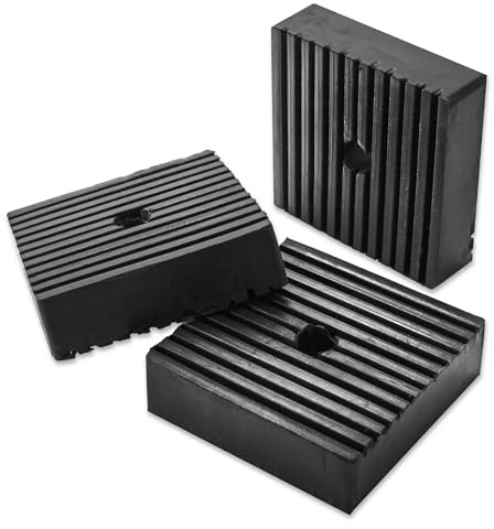 3 Pack Shock pad for air Compressor or Equipment Solid Rubber 4x4x1.2