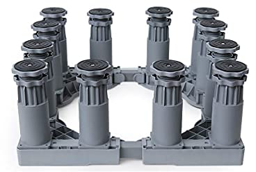 Adjustable Washing Machine Base Washing Machine Stand Base Movable Roller Base 4 Wheels Anti-Rust Adjustable Washing Machine Stand Length 50-77cm Width 45-72cm Dryer And Fridge Trolley Plant