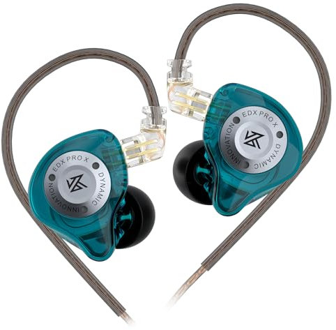 KZ EDX Pro X - Cuffie intrauricolari HiFi IEM, bassi profondi, monitor in-ear con cavo staccabile, per audiofili DJ cantanti