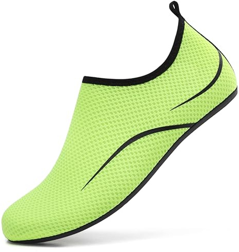Damen Badeschuhe Herren Wasserschuhe Neoprenschuhe Strandschuhe Aquaschuhe Surfschuhe Schwimmschuhe Wassersportschuhe Bequem Water Shoes (Grün,35 EU)
