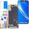 HLYGZX Display for iPhone 12 Mini LCD Screen Replacement FHD Touchscreen 3D Touch Face ID Digitizer Frame Assembly, Waterproof Adhesive, Repair Kits