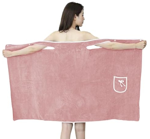 Toalla de baño envolvente - Toalla envolvente de forro polar coral - Albornoz corporal con cubierta de natación de bolsillo para sauna spa en la playa