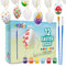 Festicy Uova Di Pasqua Da Colorare In Plastica I Set 12 Pezzi Con 6 Colori Acrilici E 2 Pennelli I Kit Completo Per Lavoretti Pasqua Bambini I Decorazioni Pasquali Da Appendere