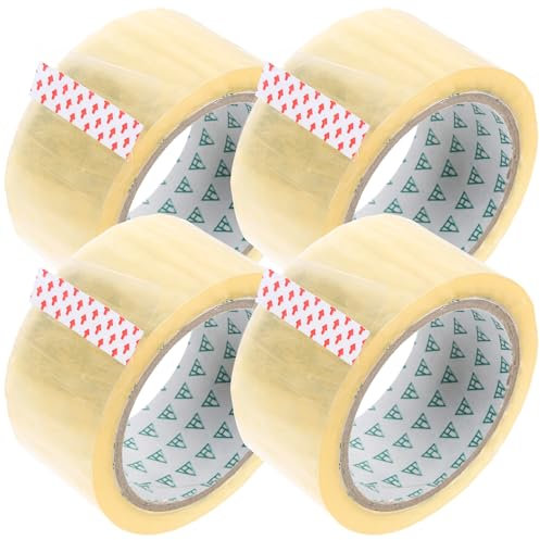 STOBOK 4rollen Verpackungsband Transparentes Klebeband für Pakete Umzugskartons Rolle Starkes Versandklebeband aus Bopp-material für Büro und Haushalt