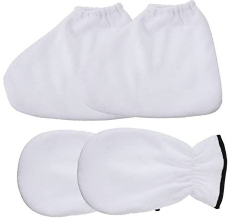 VINTORKY Paraffine Main Et Pied Couvre-Mains Et Couvre-Pieds En Flanelle Polyester Pour Soin Spa À Domicile Conserve Chaleur Et Hydratation Chauffants En Paraffine De Vaste​ Taille Pour Spa