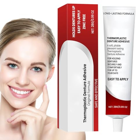 Zahnprothesenkleber, Haftcreme Extra-super-stark Für Die Dritten, Prothesenkleber Lose Ober- Und Unter, Zur Verbesserung Der Passform Der Prothese For Refitting And Tightening Dentures