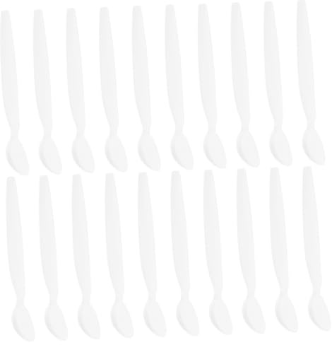 Espátula Cosmética Mini Reutilizable 20 Piezas Pp Blanco