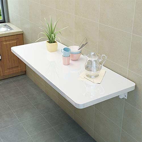 Vielseitiger klappbarer Wandtisch, platzsparendes Design, weißes Finish, 20 Größenoptionen für kleine Räume, perfekt für Zuhause, Büro, Wohnung und multifunktionale Nutzung