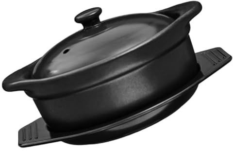 OSALADI Casseruola in Ceramica 109L con Coperchio e Doppia Maniglia Pentola per Stufati e Zuppe Resistente ad Alte Temperature per Cucina Casalinga e Preparazioni Singole