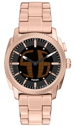 Fossil Machine Uhr für Herren, 41-mm Ana-Digi-Big Tic Uhrwerk mit Edelstahl- oder Lederarmband