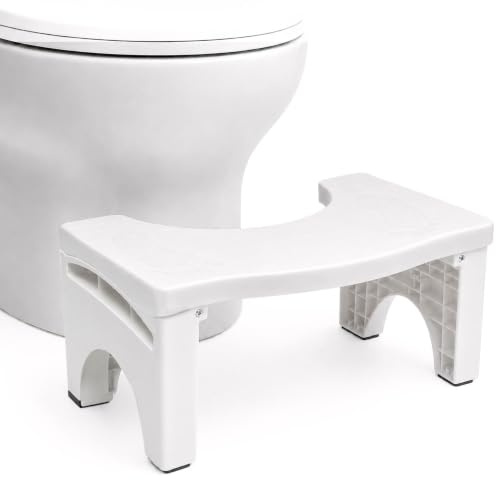 MAGIC SELECT Hopfällbar Toalettpall. Halkfritt Fotstöd för WC | Ergonomiskt Badrumssteg med Stabil Bas, Lätt, Kompakt Och Lättskött Yta