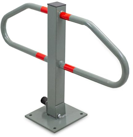 BITUXX Parkplatzsperre Parkbügel Parkplatzbügel Absperrpfosten Klappbar Poller abschließbar (1 Pfosten)