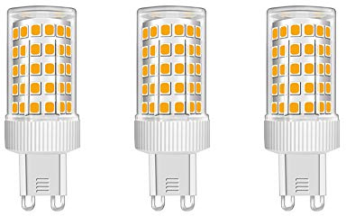Confezione da 3 Lampadine a LED G9 da 10W equivalenti a 150W Alogene, 86 LED, 1000Lm, Angolo di Diffusione 360°, Ultra Luminose, AC 220-240V, Non Dimmerabile, 3000K Bianco Caldo