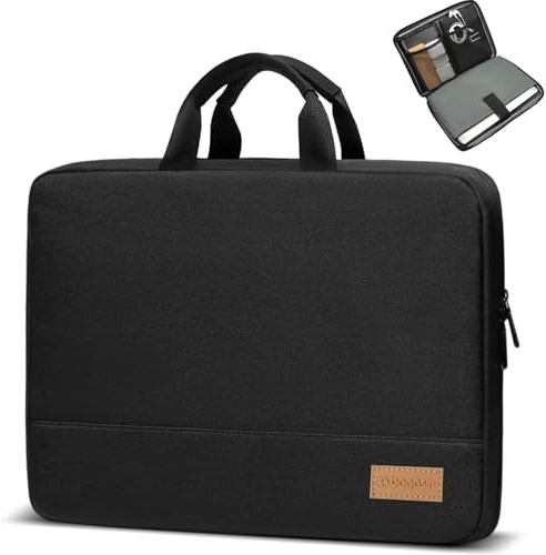 Bagasin Laptopfodral, väska, 15,6 17,3 14 13,3 tums TSA laptopväska, skyddsfodral, fodral, datorväska för MacBook (svart, 11.6-12.5)