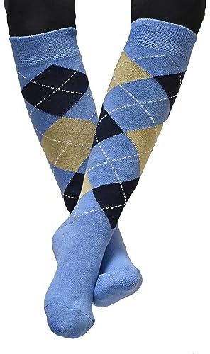 Rhinegold Junior Cool & Dry Cushioned Riding Socks-BLUE/NVY