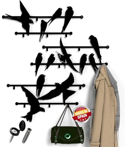 Garderobe wandpaneel 3 Stk | garderobenpaneel metall 2mm | flur möbel schwarz | wandgarderobe bunte 58x100cm | garderobenleiste modern | jacken haken wand | garderobe modern design | flurgarderobe