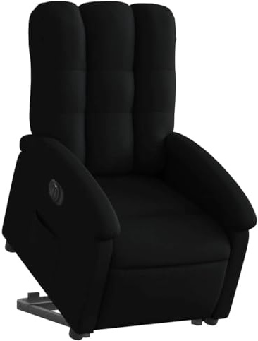 vidaXL Elektrisk reclinerfåtölj med uppresningshjälp svart tyg, fåtölj, fåtölj med uppresningshjälp, reclinerstol, fåtöljer