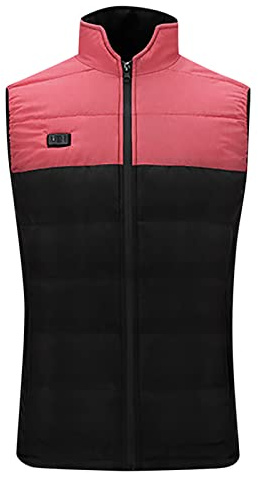 ZEZKT Chaqueta Calefactable para Hombre Chaleco Calefactable Temperatura Control Recargable Por Usb Chaqueta chaleco calefactor eléctrico eléctrico (sin batería) 4 Zonas de calefacción Caza Y Esquí