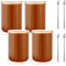 400 ml Tazas De Café De Cristal, 4 piezas vasos de café, Vasos de Doble Pared Transparente, Apto para Té, Café