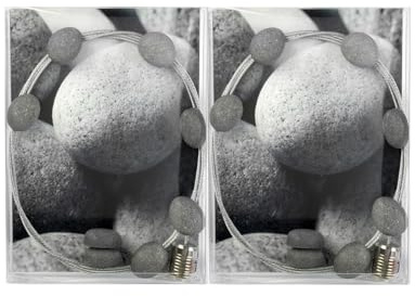 Kraftheld | 2st Fotoseil 150cm mit 8 Deko-Magnete Stone | Stein-Magnete | Dekorative Fotoleine für Fotos, Bilder | bunte Magnet-Deko als Geschenk