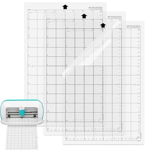 3 Stück Vinyl Schneidematte Für Silhouette Portrait Ersatz Schneidematte Plotter,Selbstklebende Ersatzschneidematten, Für Getrennt Eine Vielzahl Mittelschwerer Materialien(12x8 Zoll)