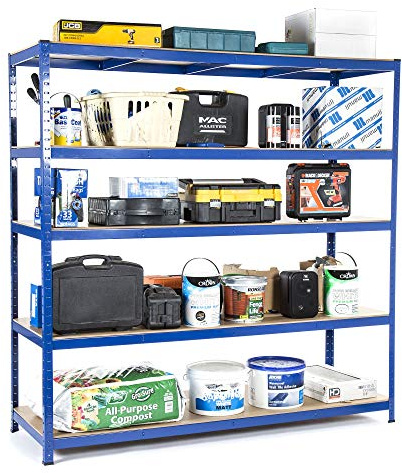 Racking Solutions Heavy Duty Garage Racking 275KG UDL Per Shelf 5 Shelves (1800mm H x 1800mm W x 600mm D)