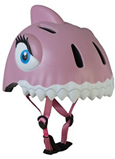 Crazy Safety Helmet för unisex barn cykel storlek S, flickor', Aqua The Dashing Shark Rose