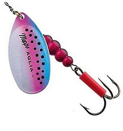 Mepps - Cucchiaino speciale per pesca alla trota Aglia, multicolore, AGLIA FLUO X1, 1