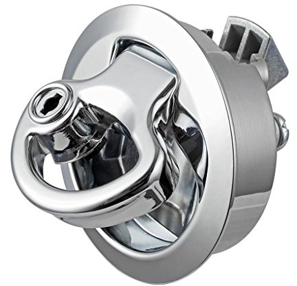 Sharplace Einlassgriff Bodenheber, Push Lock Schloss für Marine, 50mm | Einlassgriff Yacht, Einlassgriff Zinklegierung Lukenheber, Flush Hatch Lock Fallenschloss für Caravan Schublade Schließfach