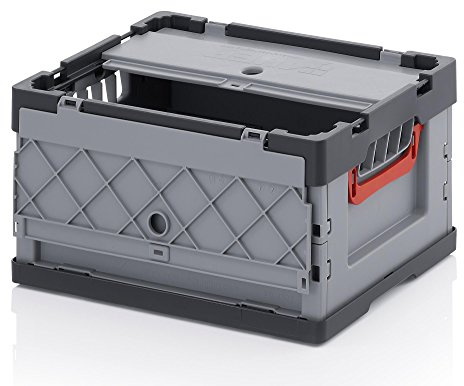 Auer Faltbox 40 x 30 x 22 mit Deckel kleine Lagerbox Vorratsbox für Camping Garage Keller 40x30x22