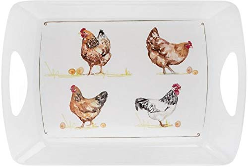 The Leonardo Collection Country - Bandeja de melamina grande con asas