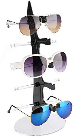 Semme 5 Schichten Sonnenbrille Aufbewahrung Rack Halter, Kunststoff Brillenständer Sonnenbrillenhalter Brillengestell Zur Aufbewahrung und Präsentation (01#)