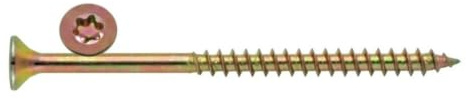 ARLI 100x Spanplattenschrauben 6 x 120 mm | Torx TX30 | Senkkopf | Teilgewinde | Stahl gelb verzinkt Schrauben | Universalschrauben für Holz, Holzbau und Konstruktion