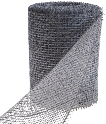 Sizo Zwartz Jute ECO Line Tischläufer Tischband 15cm breit 10m lang Juteband | viele Farben | Tischband Deko Hochzeit (Taupe)