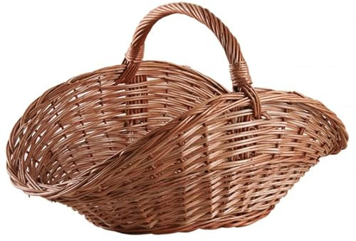 Panier à bûches en osier buff