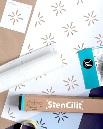 STENCILIT® Starburst Wand Schablone zum Malen - 2er-Pack Schablone 42 x 80 cm, Geometrische Wand Schablonen zum Malen großer Muster, Große skandinavische