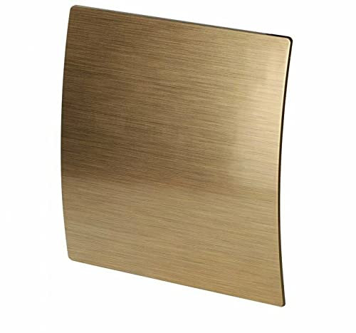 Prostko LTD Bathroom Extractor Fan - 100mm, 125mm - Pull Cord, Timer, Humidity Sensor - Silent - Turbo (100mm / 4 Silent KWS with Humidity Sensor, Gold - PEZ)