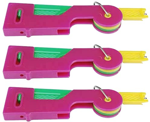 LONSVTTU 3 Pcs Enfile-Aiguilles,Plastique DIY Enfile-Fil, Point de Croix Enfile-Aiguilles, Enfile-Aiguilles en Plastique pour Couture, Fil Enfile-Aiguille à Coudre, pour Coudre à Main & Quilting Craft