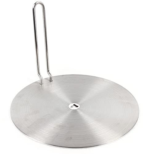 KenSyuInt Värmediffusor, induktionsplatta, induktionsadapterplatta i rostfritt stål, 24 cm värmefördelare, induktionsadapterplatta för induktionshällar