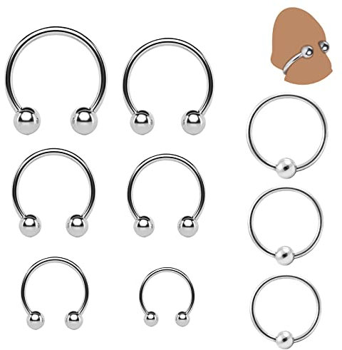 Edelstahl Eichelringe 9 in 1 Set,6 * Dual Ball Penisringe + 3 * Single Ball Cockringe,männliches Sexspielzeug Hodenringe für Ejakulation verzögern und eine lange Erektion