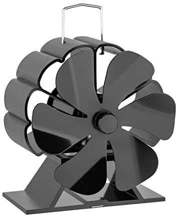 Mini Stove Fan, 6 Blades Stove Fan Heat Powered, Wood Log Burning Stove Top Fan, Small Log Burner Fan for Fireplace, Silent Operation, Efficient Heat Distribution (no Thermometer)