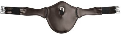 WALDHAUSEN Ledersattelgurt mit Elastik- und Bauchlatz, 140 cm, braun