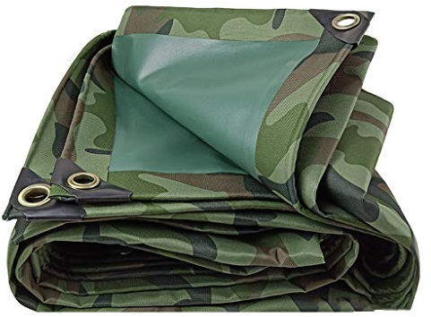 Large Camouflage Tarpaulin Sheet Cover Heavy Duty Waterproof Outdoor Canvas Tent Splice Awning Sun Shade Tarp Sheet Cover Ground Army Camo 420g/ m² (Size: 3mx6m)