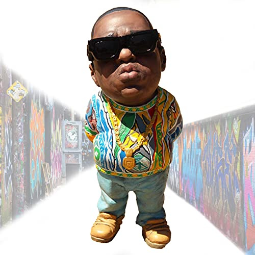 Gedenk Harz Sculpture,Rapper Resin Statue Ornament,Handgefertigte The Late Rap Music Star Collectible,das beste Rapper Harz Ornament Heimdekoration,Geschenk für Sie selbst oder Freund (Stil 1)